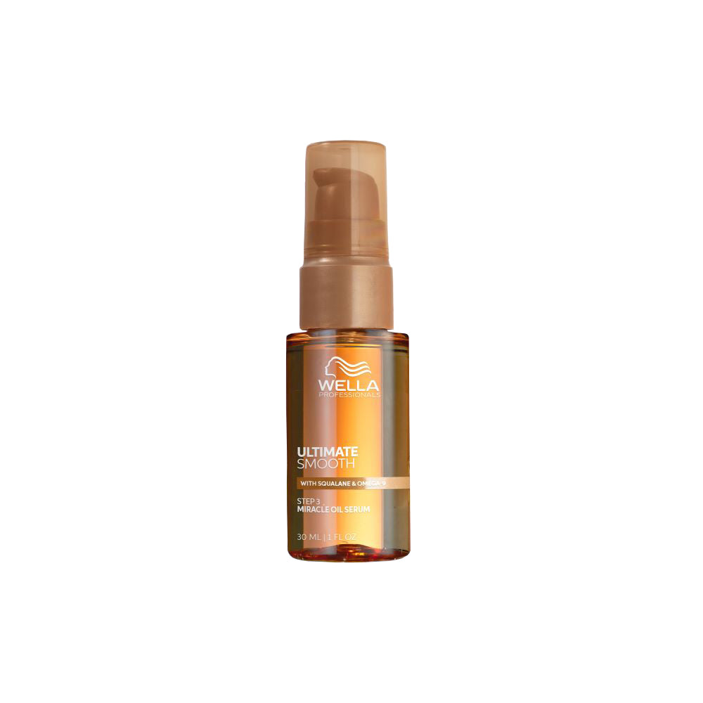 ULTIMATE SMOOTH MIRACLE plaukus per 90 s pamaitinantis aliejinis serumas STEP 3 Su SKAVALNU ir OMEGA-9 30 ml