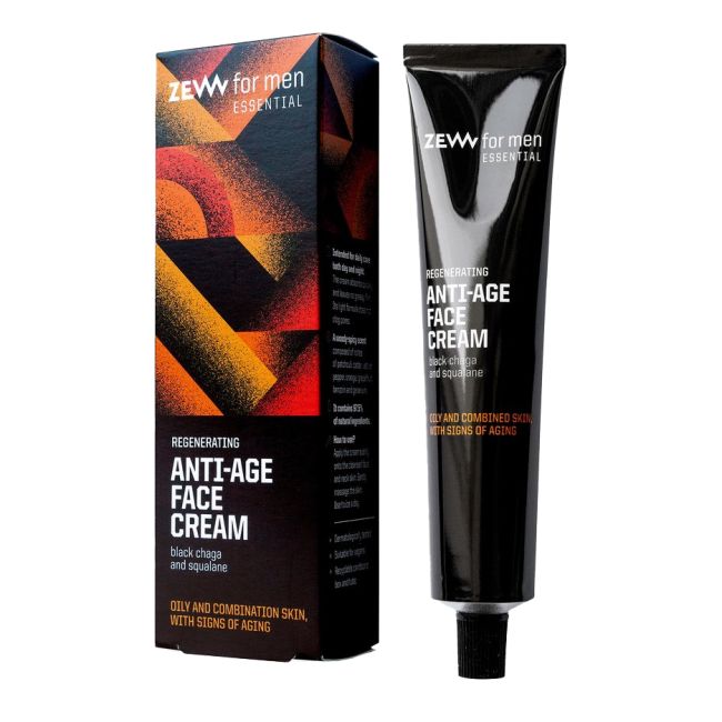 ZEW FOR MEN ESSENTIAL REGENERATING ANTI-AGE veido kremas, 50 ml