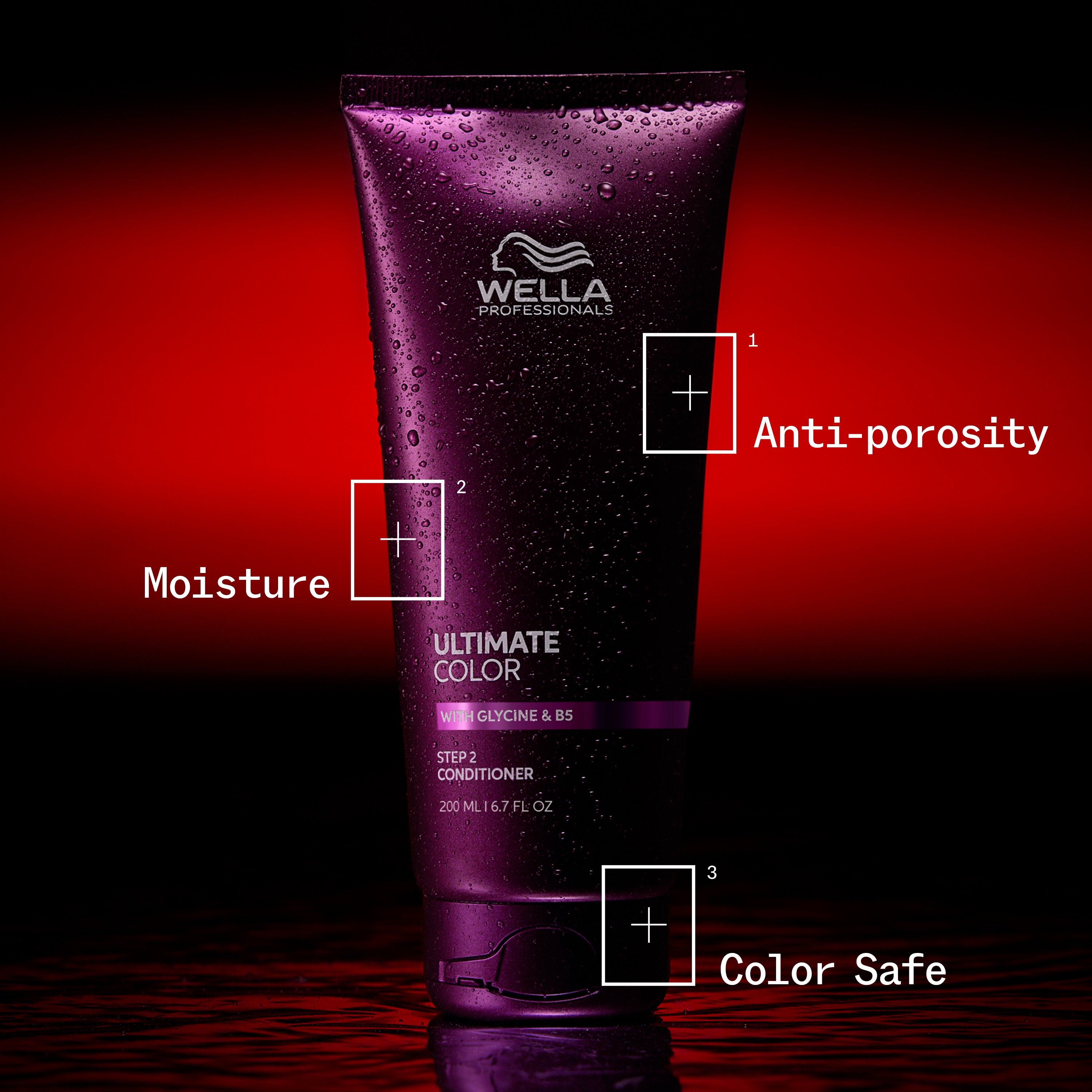 ULTIMATE COLOR Conditioner – Drėkinantis dažytų plaukų kondicionierius STEP 2, 200 ml