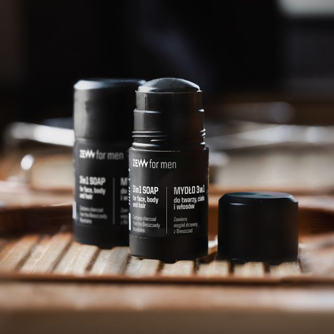ZEW FOR MEN 3 IN 1 veido, kūno ir plaukų muilas, 85 ml