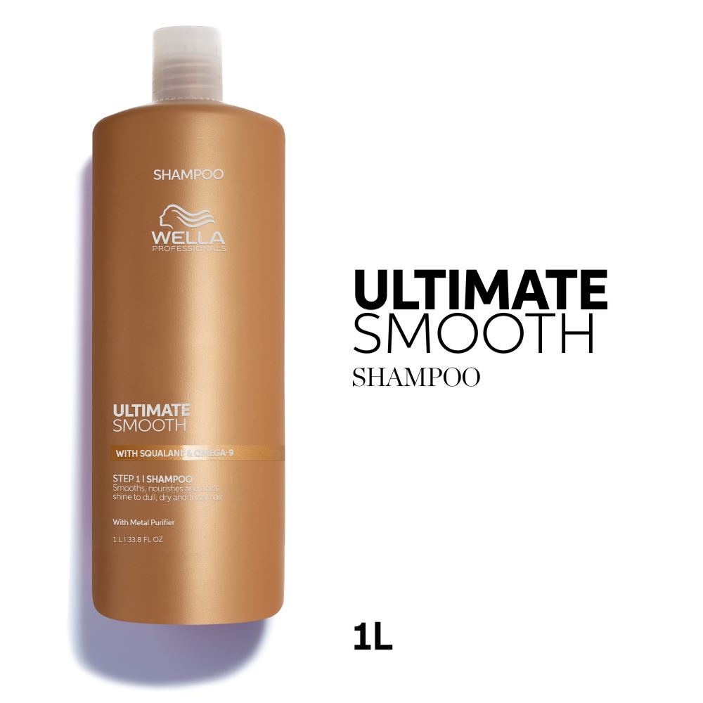 ULTIMATE SMOOTH maitinantis šampūnas STEP 1 Su SKAVALNU ir OMEGA-9 1000 ml