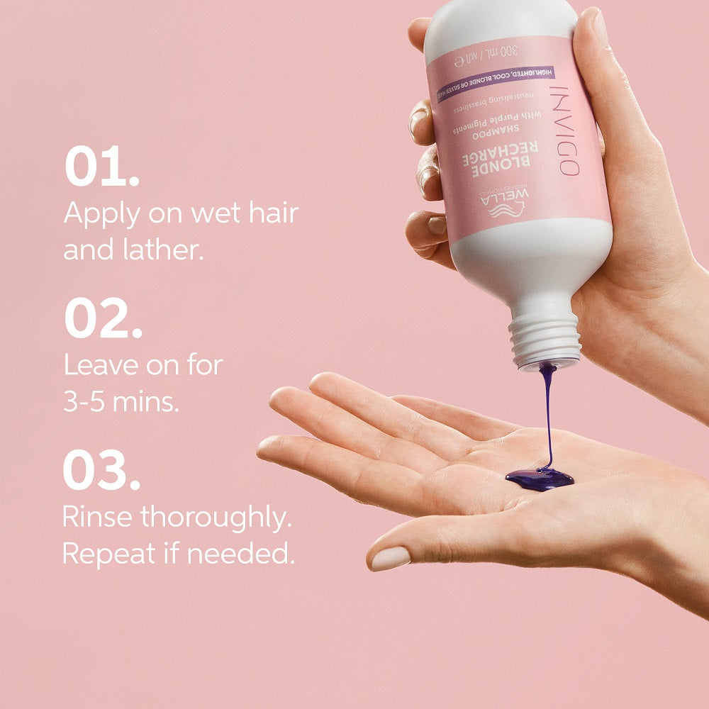 BLONDE RECHARGE Neutralising Brassiness  Shampoo - Geltoną atspalvį neutralizuojantis šampūnas