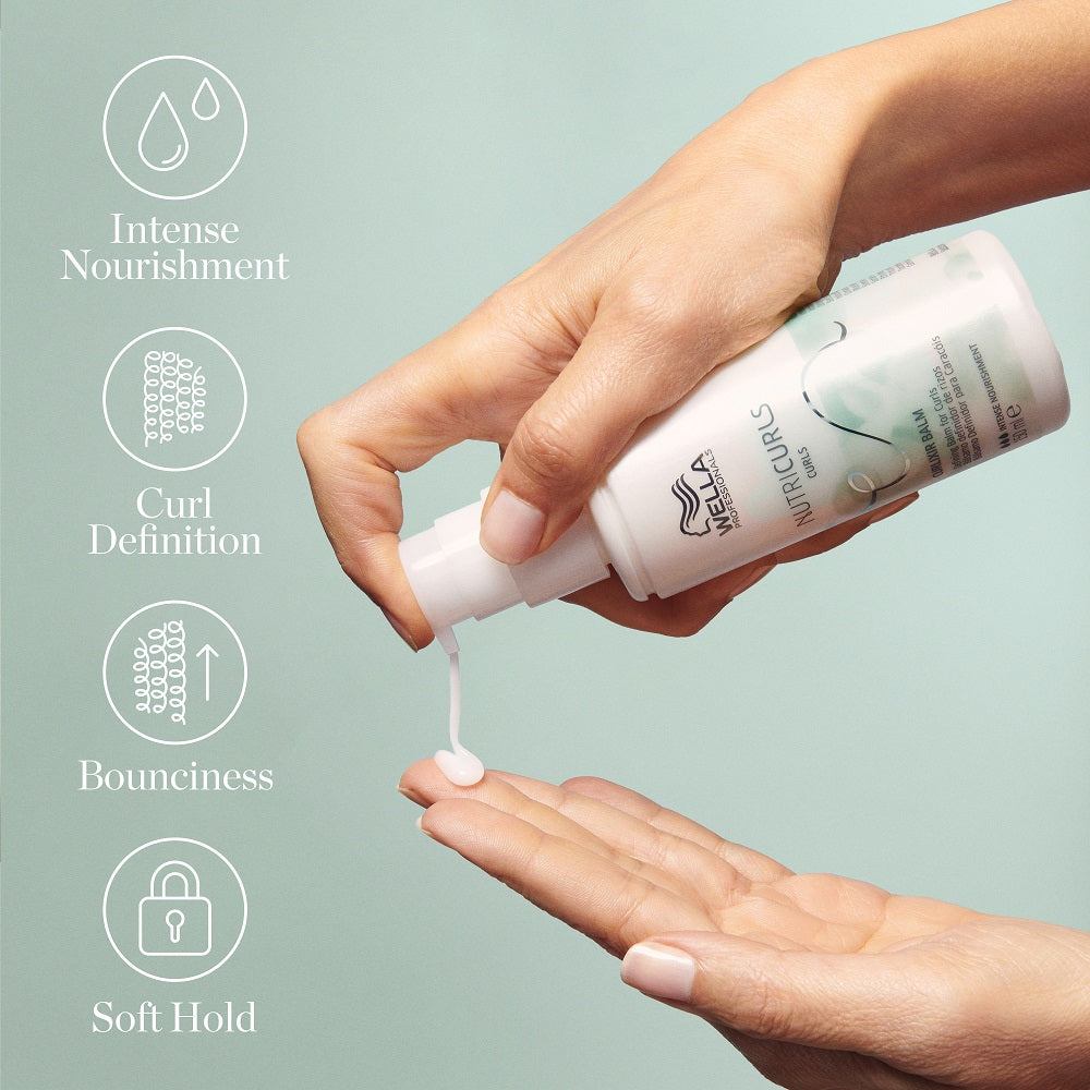 NUTRICURLS Curlixir Balm - Maitinantis balzamas garbanotiems plaukams (nenuplaunamas) 150ml