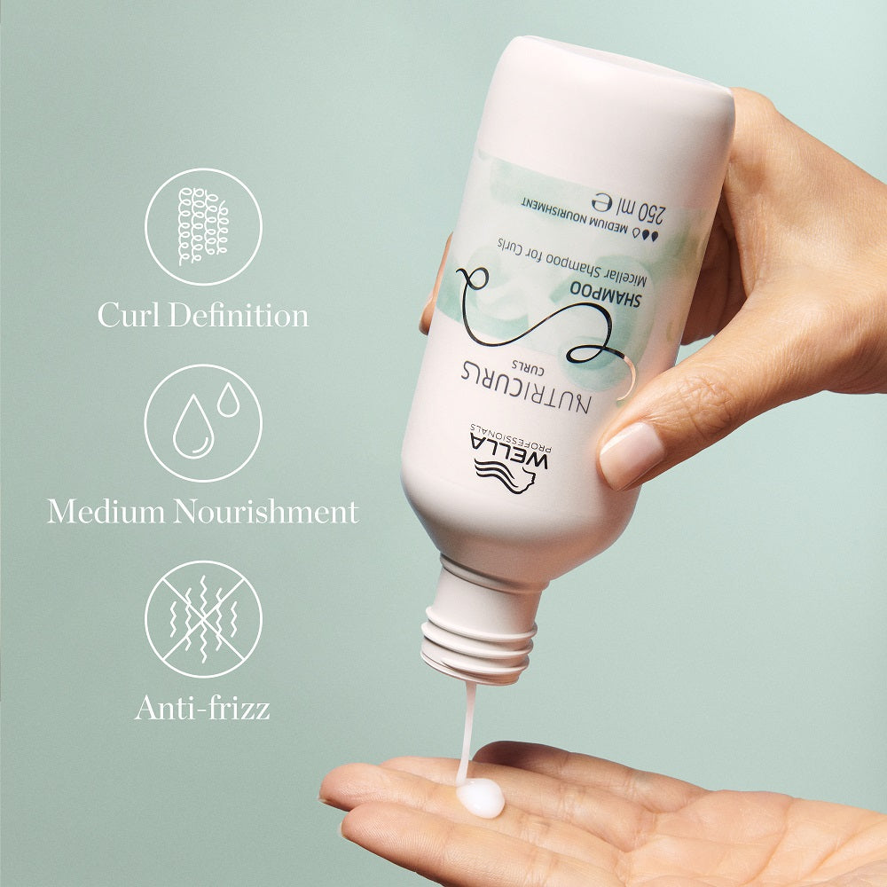 NUTRICURLS Micellar Shampoo - Micelinis šampūnas garbanotiems plaukams 250ml